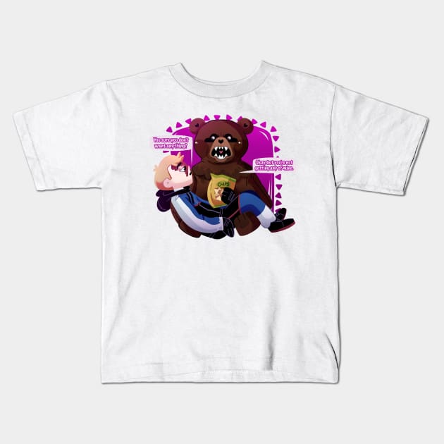 Scare Bear + Hank Kids T-Shirt by scribblekisses